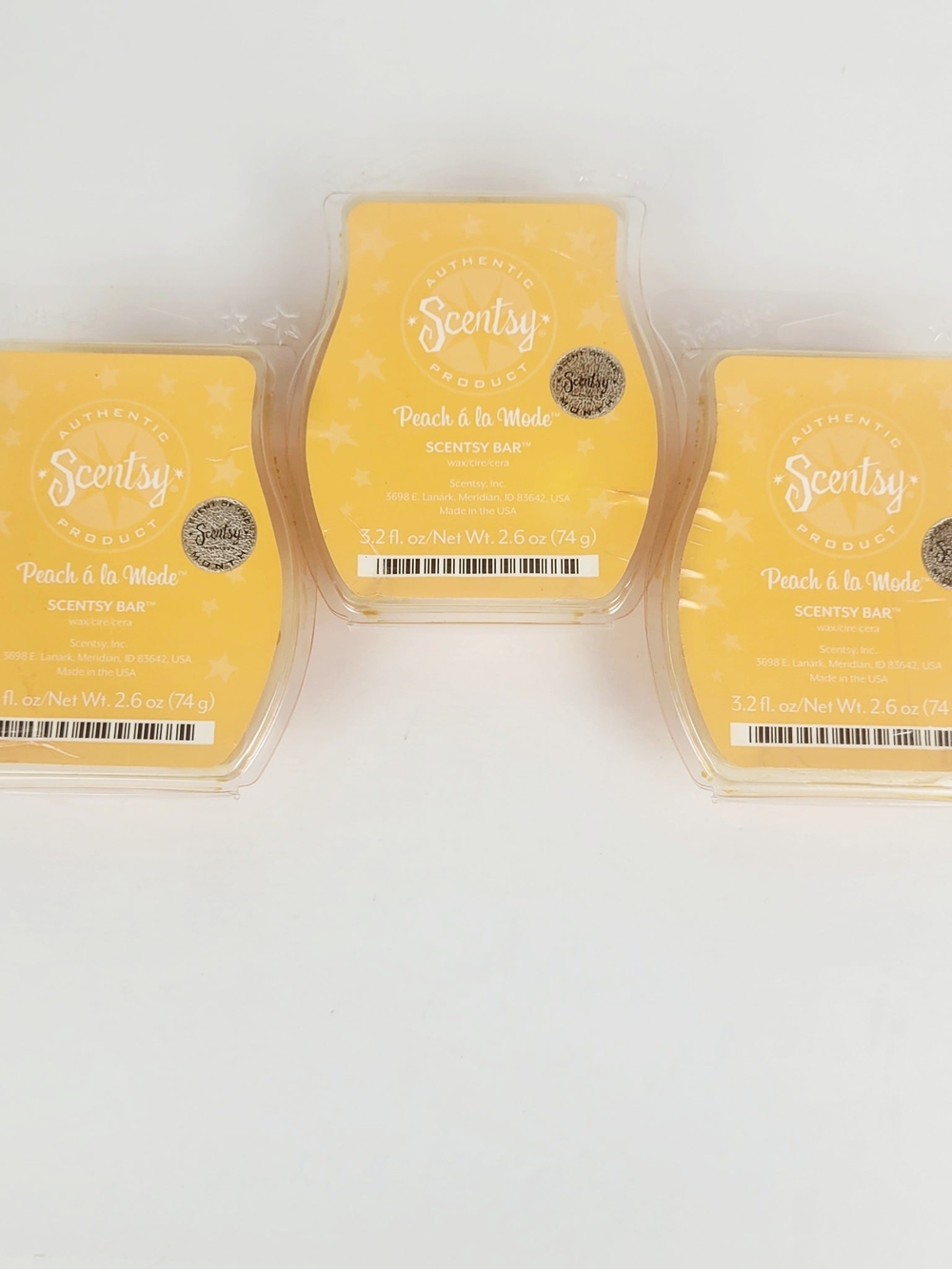 Scentsy Peach à la Mode Wax Bar - Yellow
